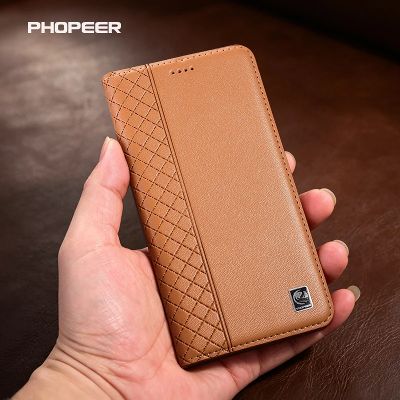 Luxury Genuine Leather Phone Case for Huawei Nova Series 15 15i 14 13 12 11 10 9 8 S I pro Ultra SE Napa Pattern Inner Grid