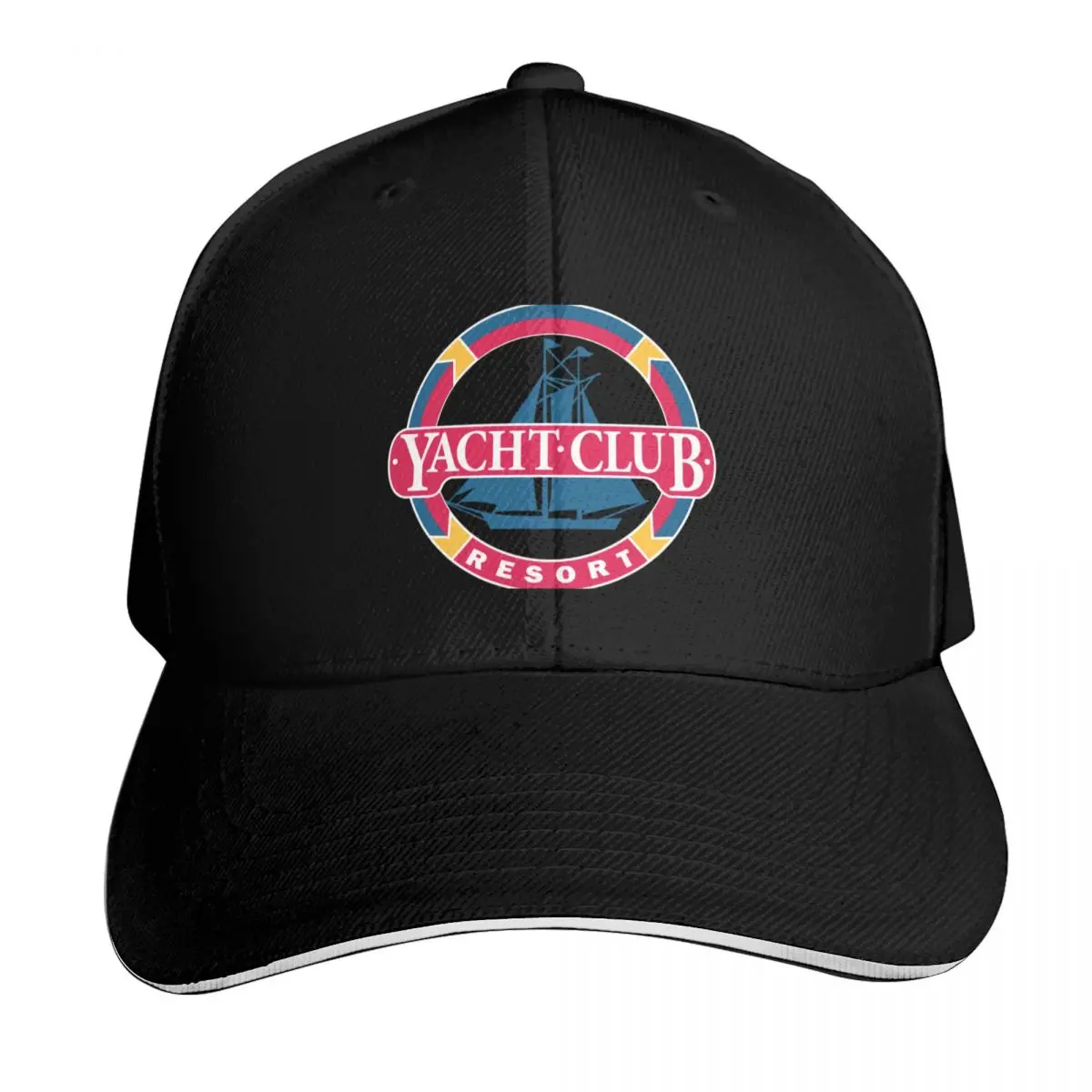 Yacht Club Resort Baseball Cap Quick Dry Performance Cotton Twill Breathable Contrast Two Tone Brim