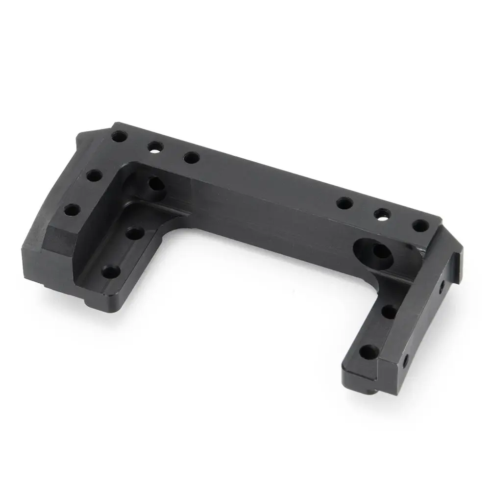 BAAA-Aluminum Alloy Front Bumper Mount Servo Stand for 1/10 RC Crawler Axial SCX10 II AX90046 90046 90047 Upgrade Part,Black