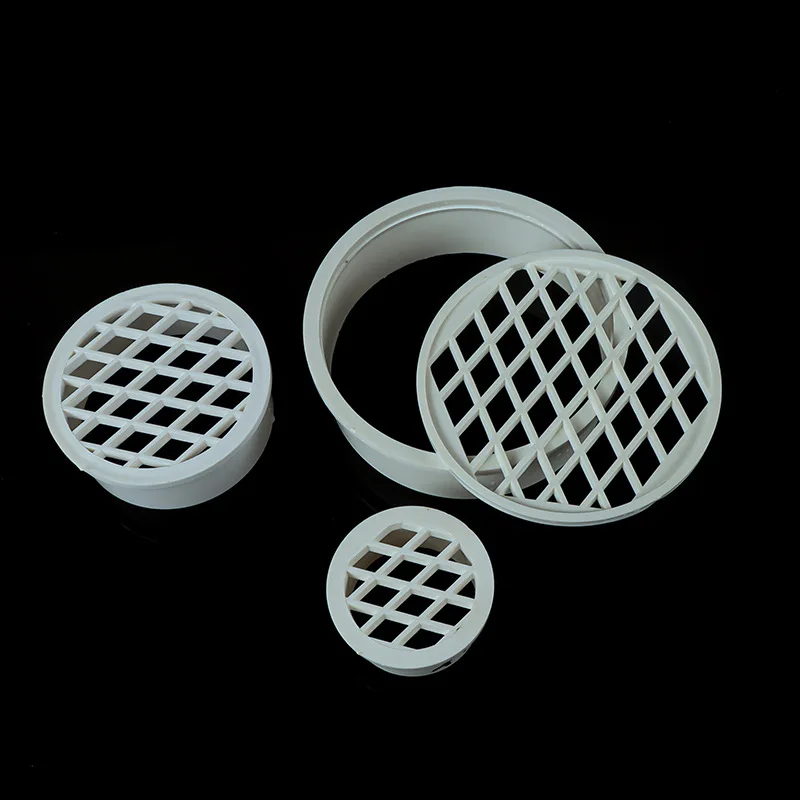 Insert Type Simple Floor Drain PVC 50-200 Round Pipe End Cap Filter Net Air Vent Cover for Garden Balcony Roof Drainage Fittings