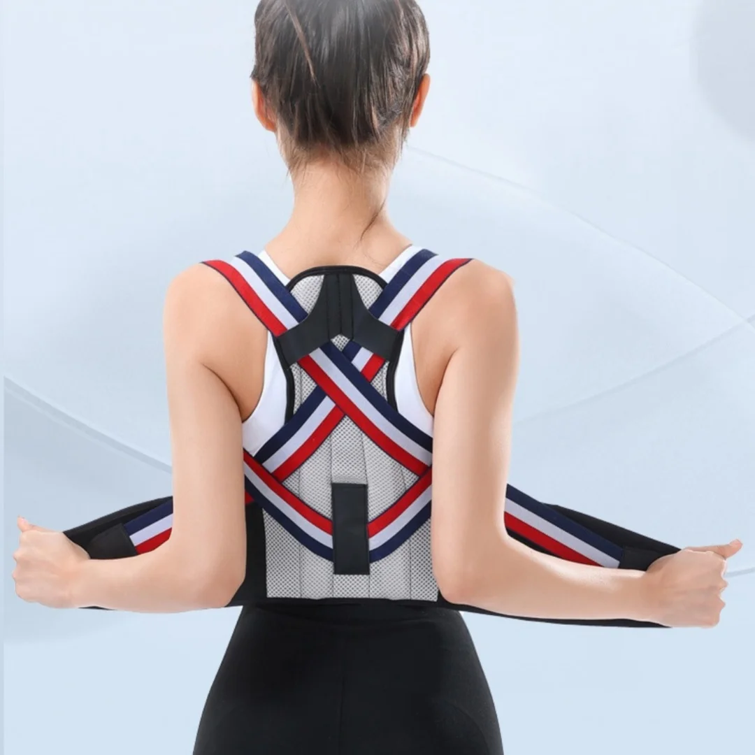 

Adjustable Back Posture Corrector With Breathable Shoulder Straps And Waist Belt For Boys And Girls To Relieve Back Strain