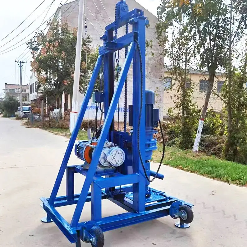 

Индивидуальная ручная буровая установка для водяных скважин, 100 м, мини-электрический дизайн с глубокими отверстиями, гидравлическое питание