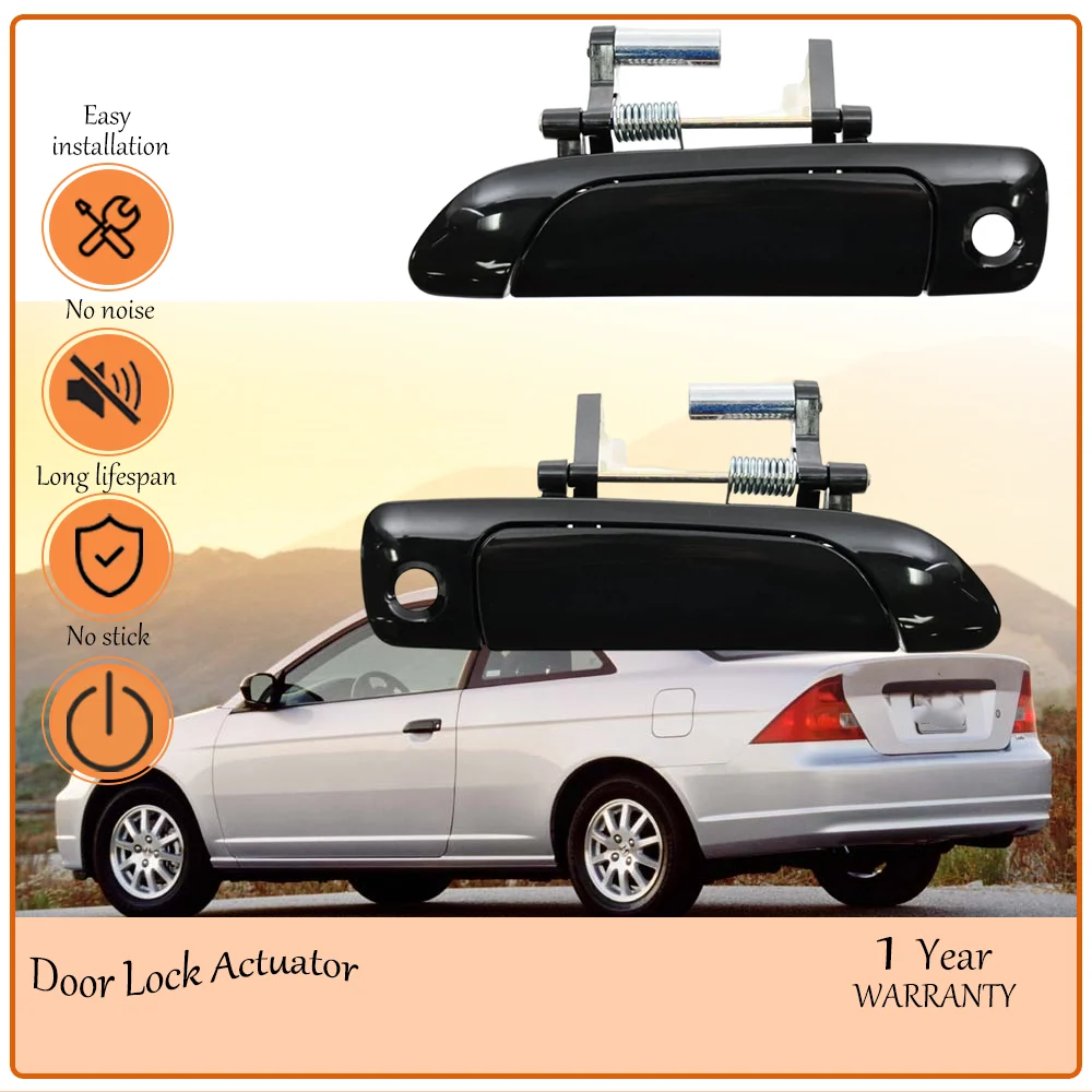 

Black Front Left Right Outer Door Handle With Hole for 2002-2008 Honda City Jazz 2001-2005 Civic Sedan Coupe oem 72180S5A013