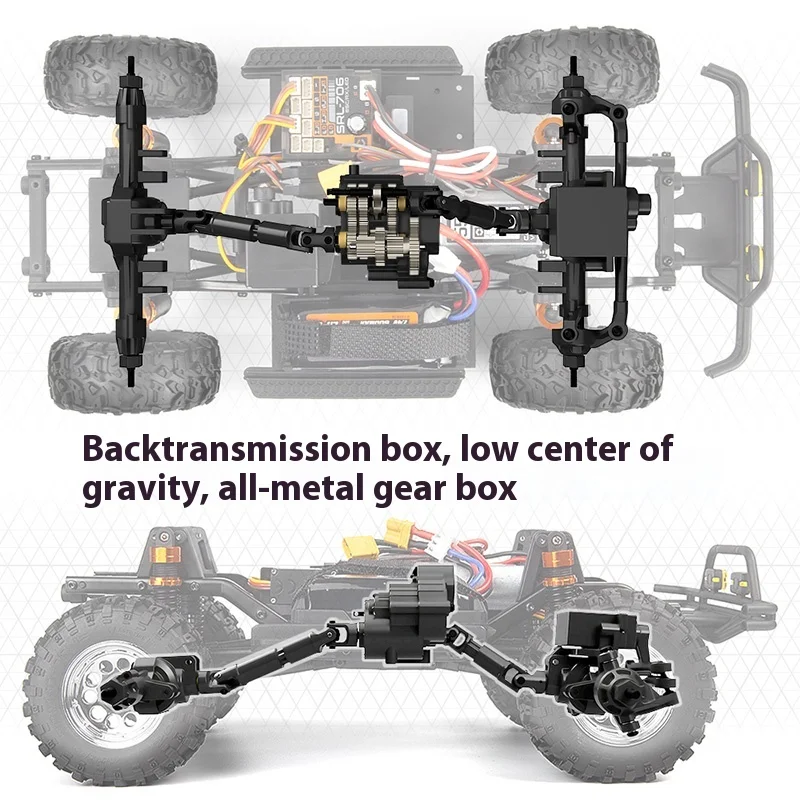 Hpi Venture 18 1/18 Scale 4wd Rtr Rock Crawler Metal 2-Speed Gearbox Steel Chassisoil Shocks Metal Diff Toys For Boy