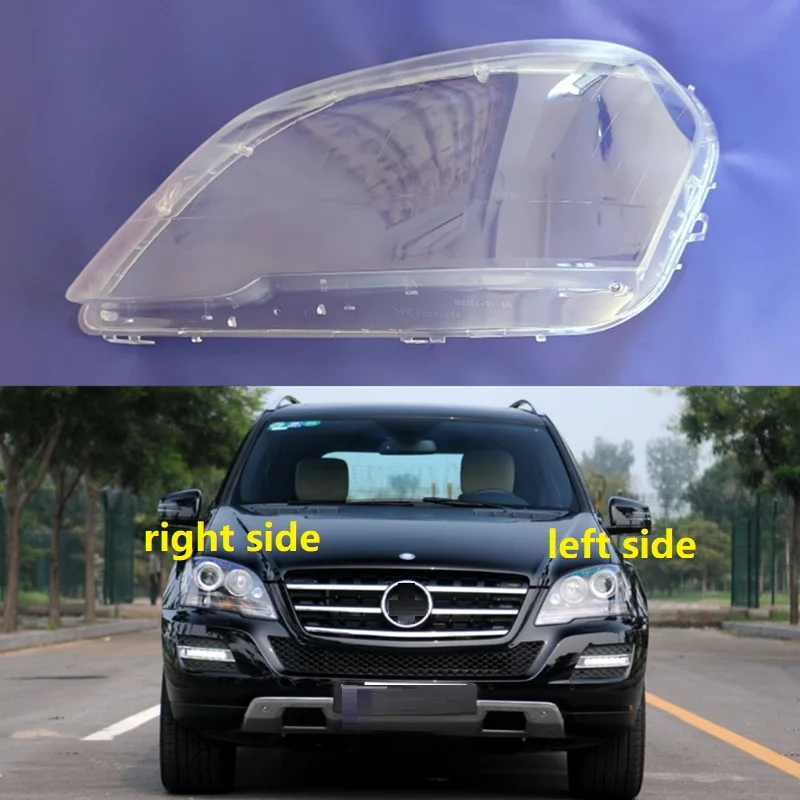 For Benz M-Class W164 ML 400 ML450 ML350 ML300 ML500 2008-2011 Headlight Shell Transparent Glass Lampshade Headlamp Lens Cover