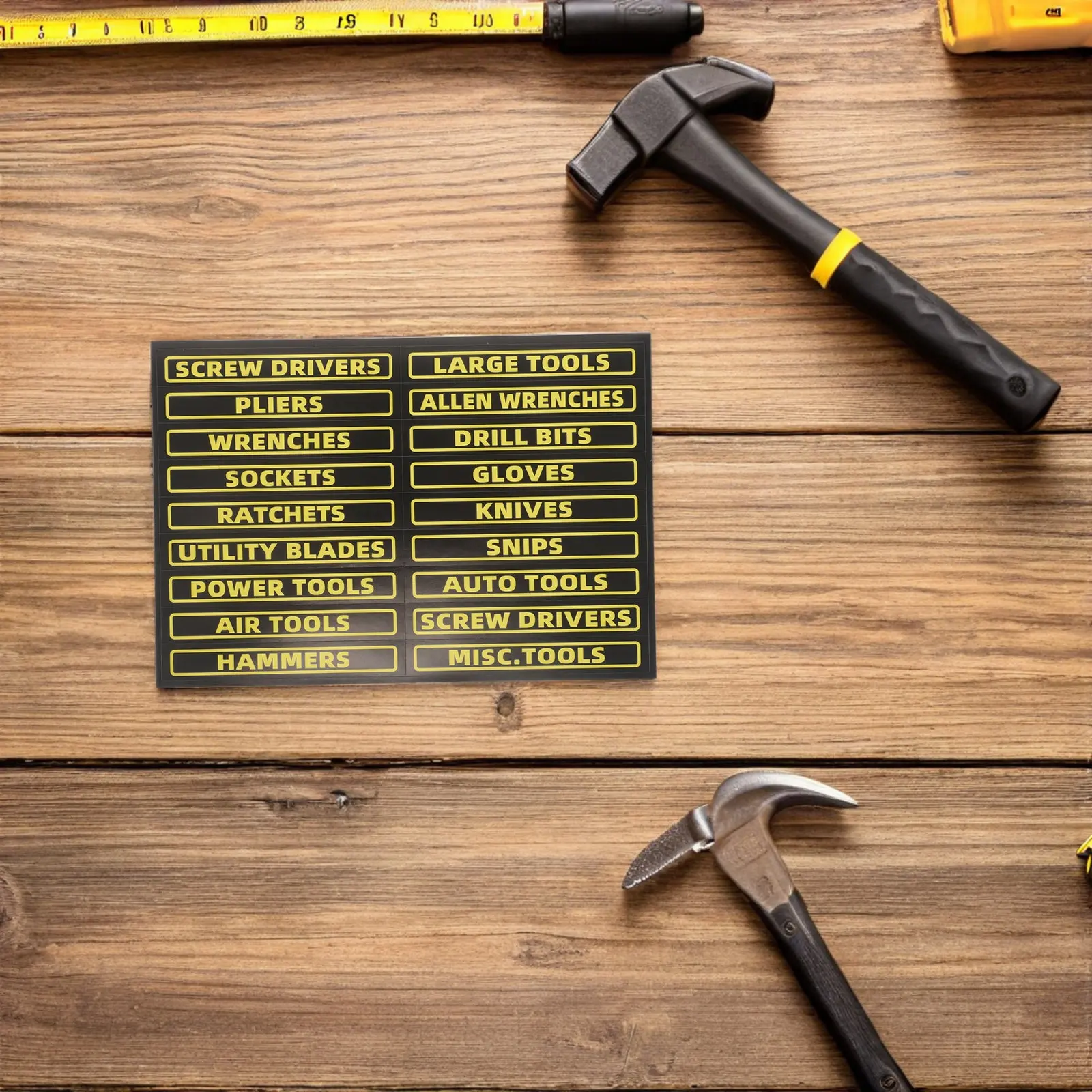 40Pcs Tool Box Organizer Labels Retro Style Quick Tool Identification Stickers for Socket Wrenches Hardware Storage Boxes