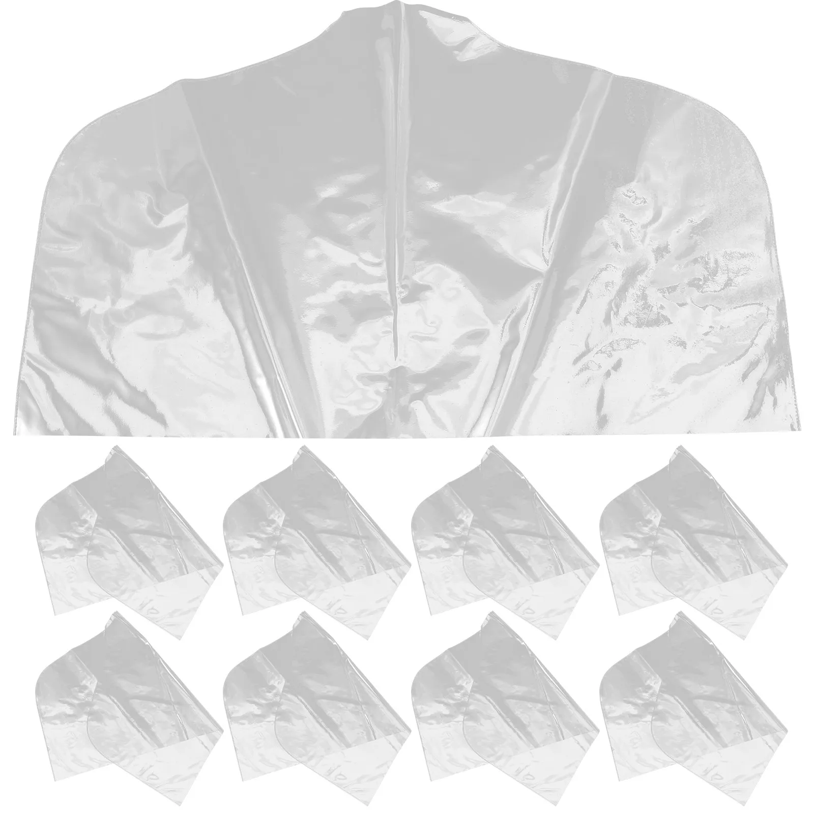 

10Pcs Clothes Dust Covers Breathable PVC Hanging Clear Plastic Garment Bags Protective Clothes Storage Bag for Home Wardrobe