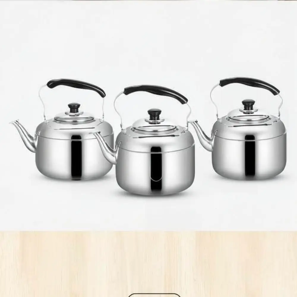 Durable Stainless Steel Boiling Water Kettle Large Capacity Whistle Pot Safe Teapot For Kitchen Home Cooking
