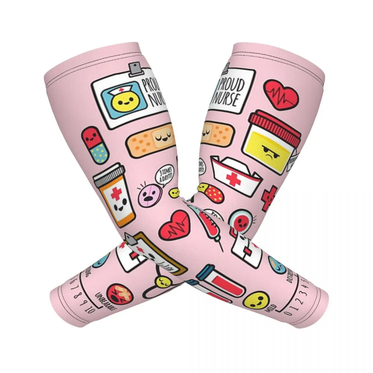 

Гордый, чтобы быть медсестрой, розовые рукава для мужчин и женщин, защита от солнца и ультрафиолета, татуировка, накидка, спортивное охлаждение, езда на велосипеде