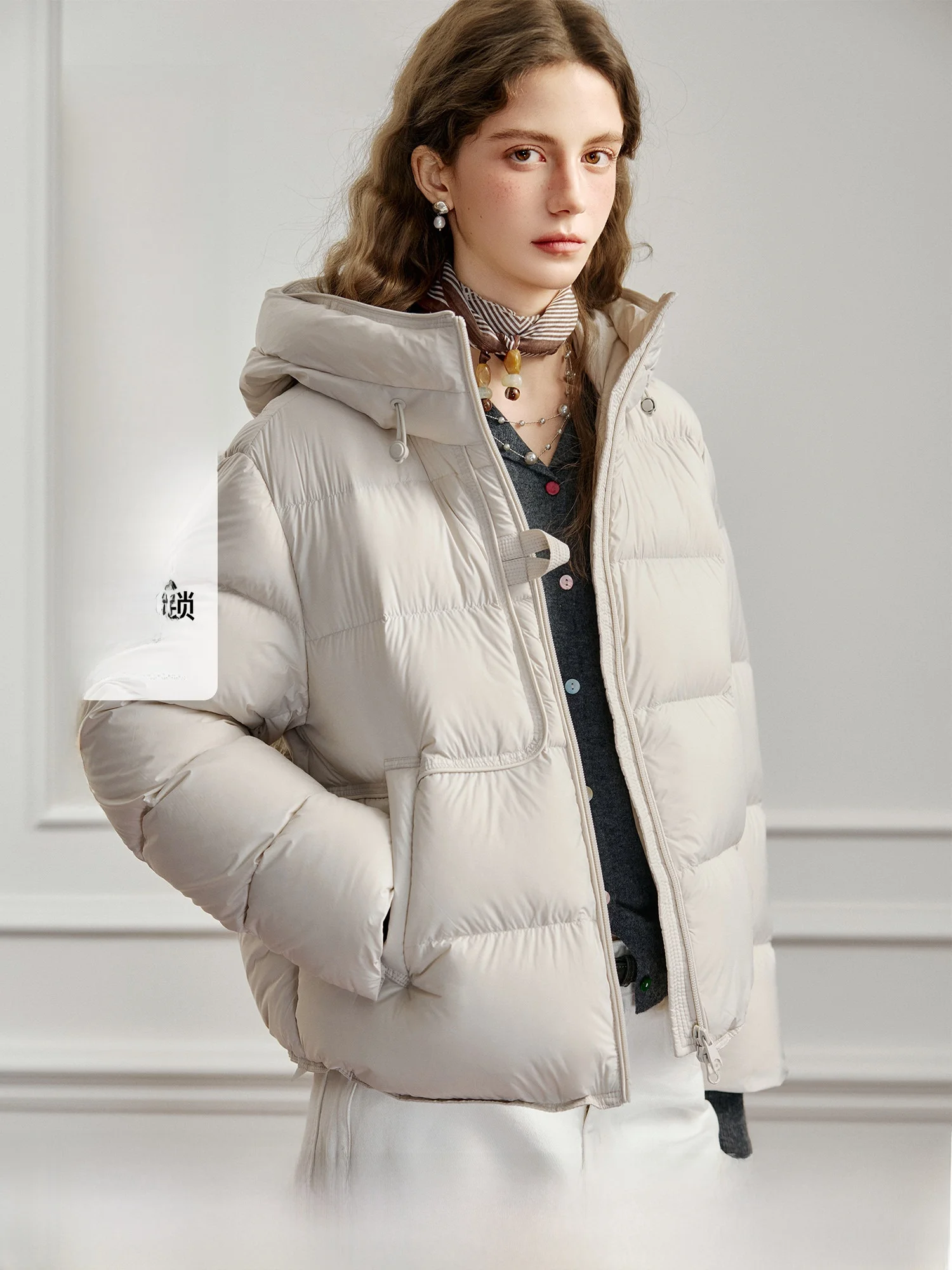 

Женская легкая пуховая куртка Pumpkin Valley с капюшоном, на утином пуху, теплая верхняя одежда, укороченная, свободного кроя, из утолщенной нейлоновой ткани