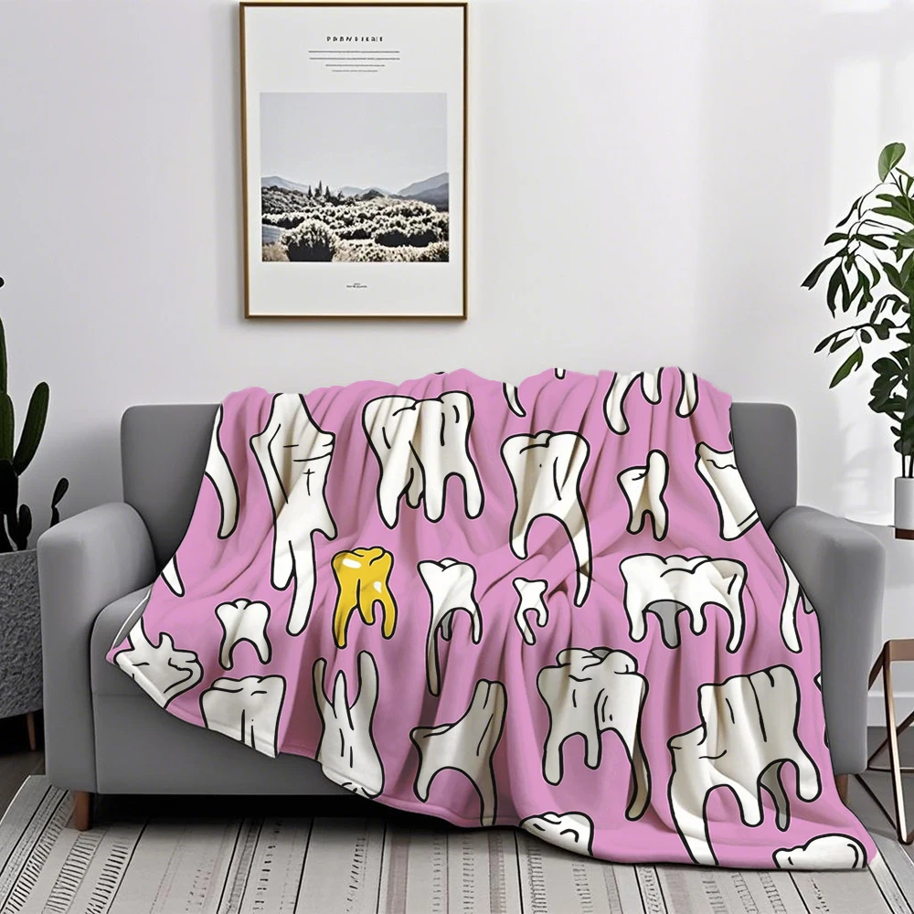 بطانية الفانيلا العرقية الأسنان أو الجودة الجريئة التوضيح رمي المعزي البطانيات لحمام المسنين مع حبوب منع الحمل غير تساقط