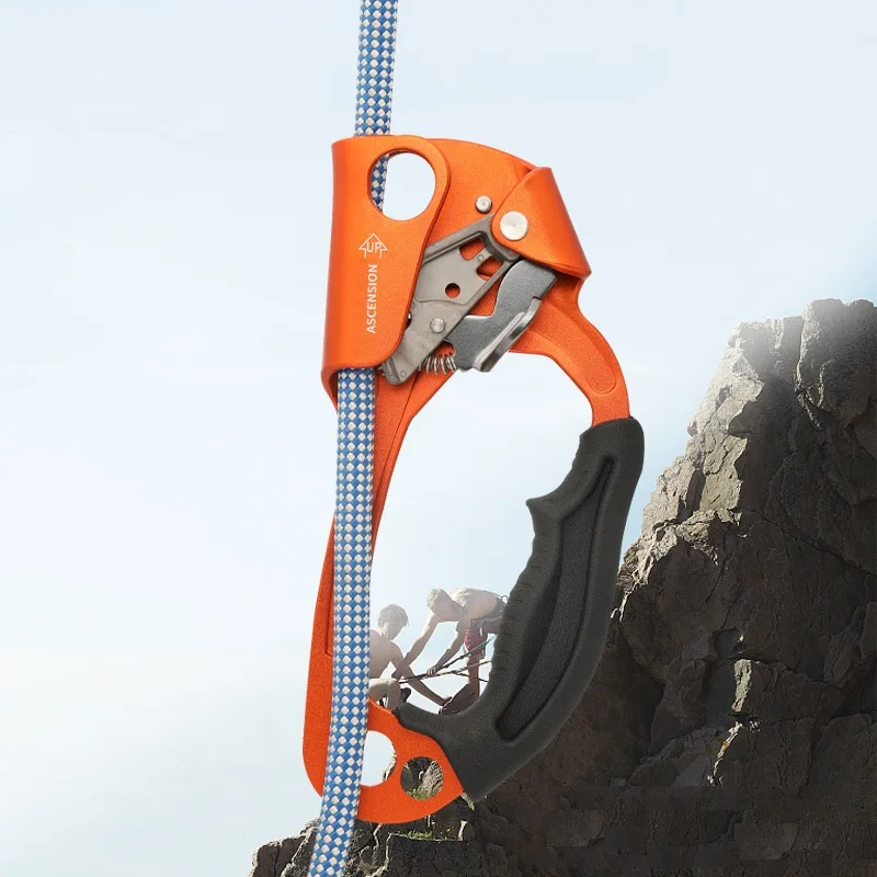 Dispositivo de escalada en roca al aire libre, mano ascendente SRT Ascend, mango de montañero, mano izquierda, mano derecha, herramientas de cuerda