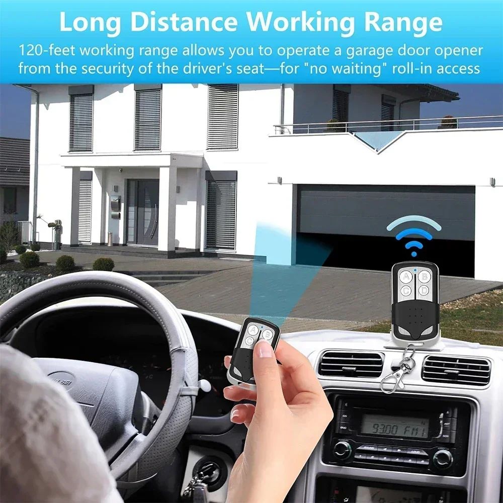 Remote Control Controller Unlock Universal Clone Learning Code Fixed Code For Gate Garage Door 433MHZ Cloning Duplicator Key