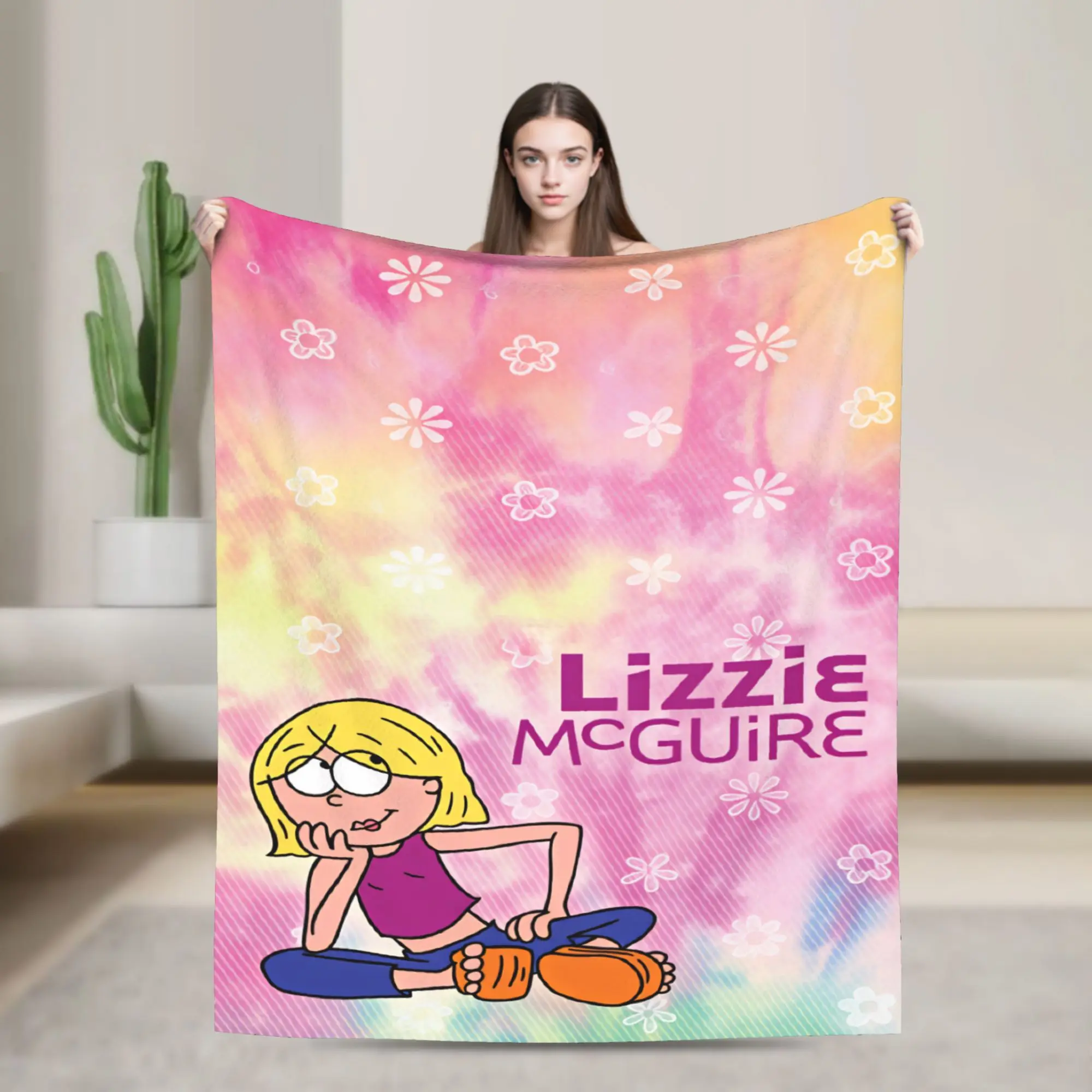 Lizzies Cartoon McGuires Blanket  Decorative Flannel Throw Blanket For Living Room Warm Soft Design Quality Bedspread Gift