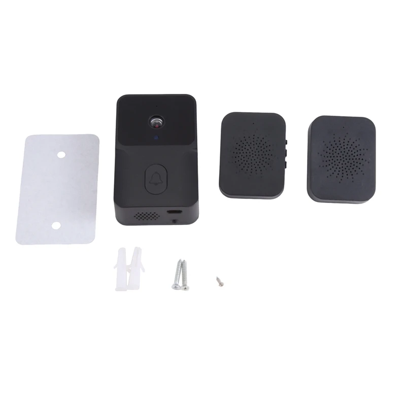 Tuya Intelligent Wifi Doorbell Outdoor High-Definition Camera Anti-Theft Door Bell Set Night Vision Monitor Door Phone Voice