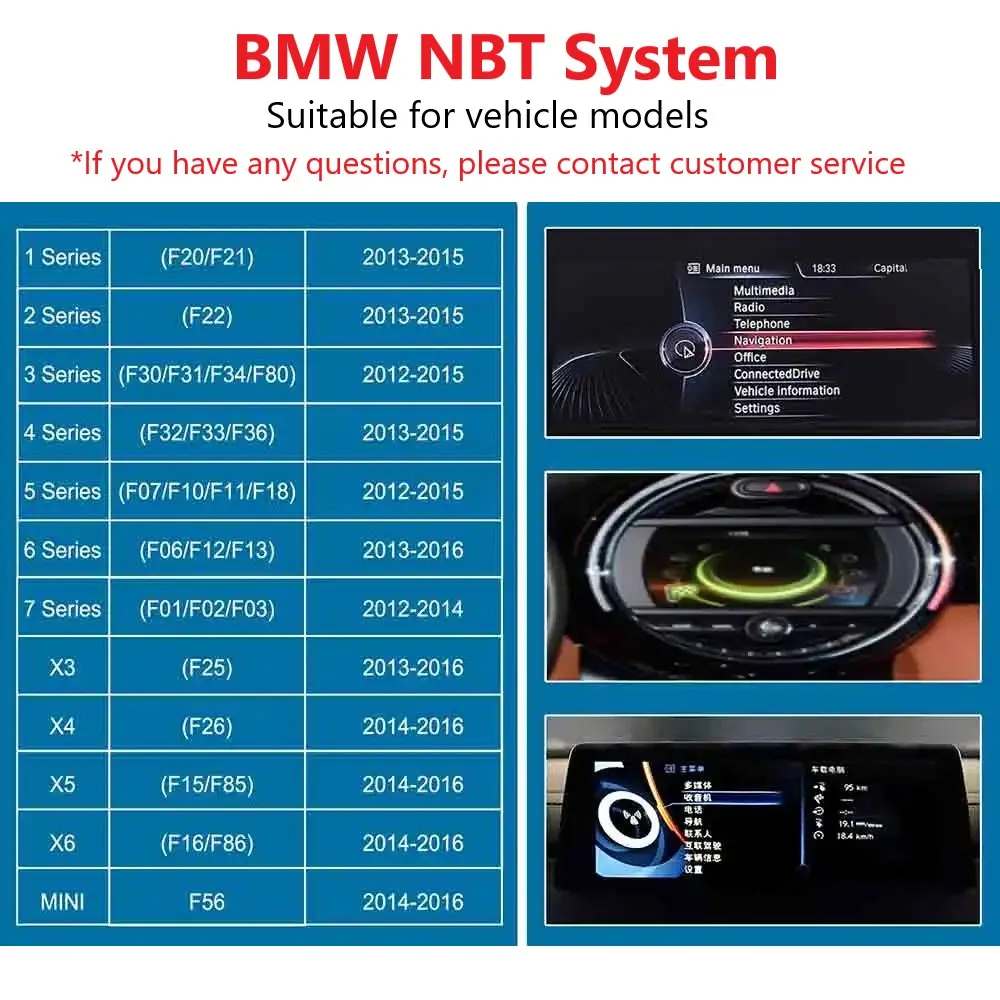 وحدة CarPlay وAndroid اللاسلكية لسيارات BMW 1 2 3 4 5 6 7 X1 X3 X5 NBT CIC AirPlay Mirror-Link Car Play Retrofit Module #5