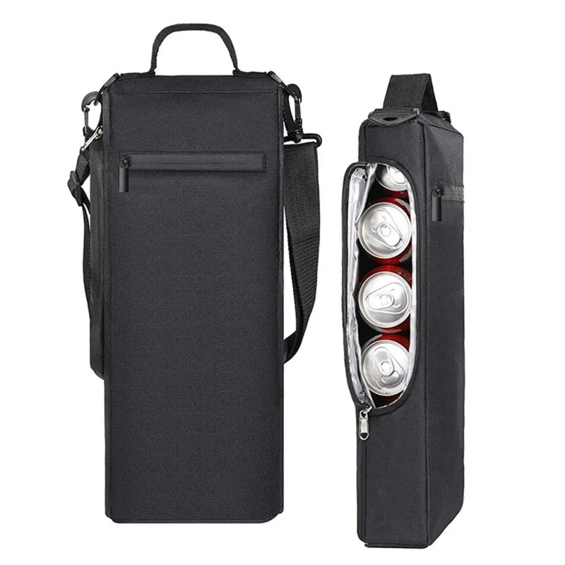 Golf Beer Cooler Bag Insulated Cooler Sleeve Outdoor Long Barrel Golf Beer Cola Bag Thermal Insulation Ice Bag Drink Carrier