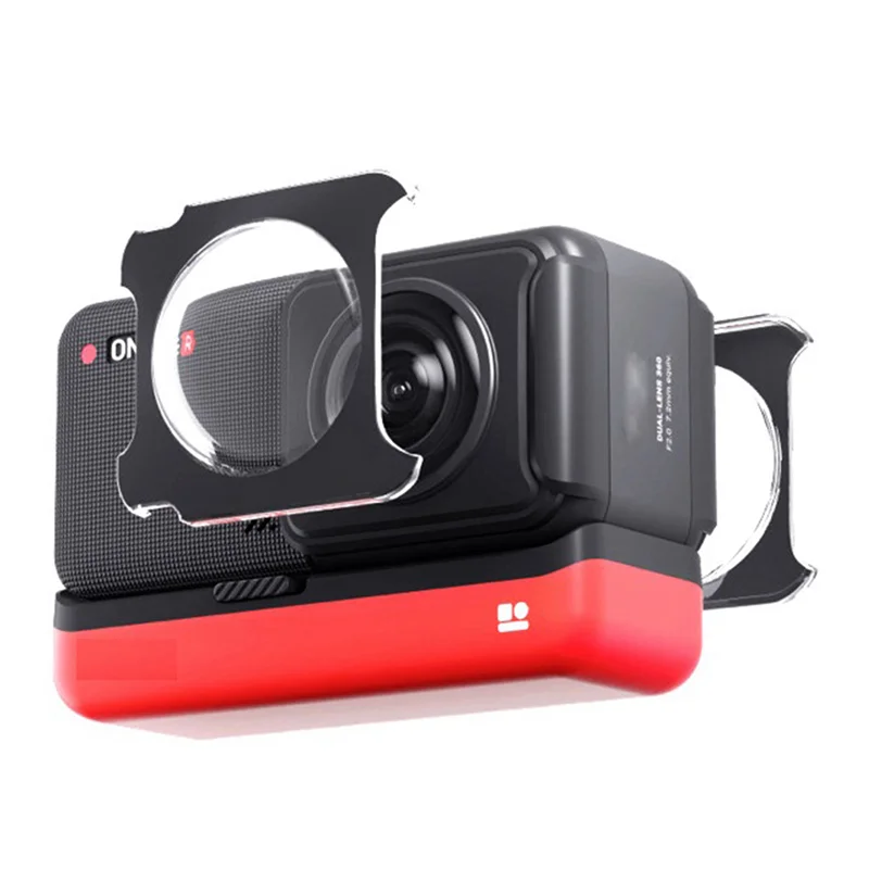 【اشتريها الآن!】4X لـ Insta360 ONE RS/R واقيات العدسات اللاصقة لملحقات حماية Insta360 ذات العدسة المزدوجة 360 Mod