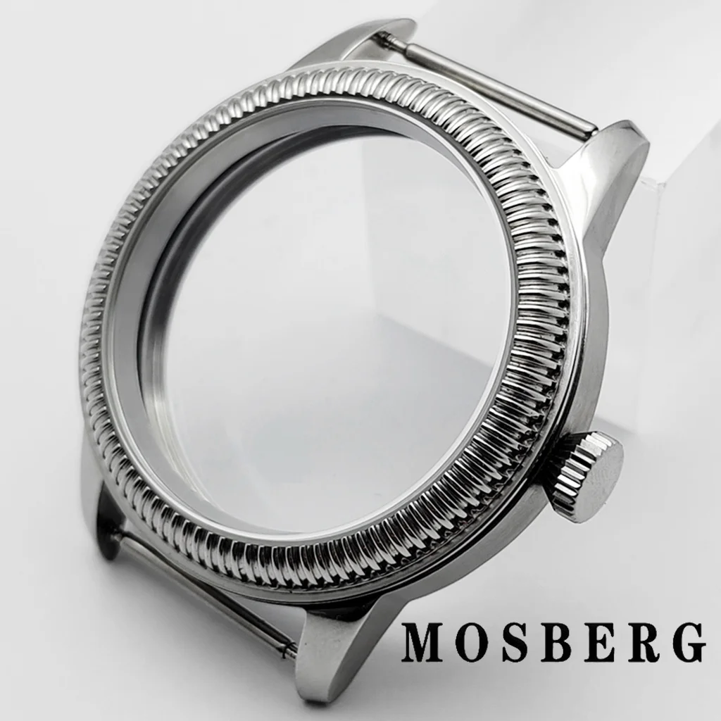 44 مللي متر الفضة 6497 ساعة حافظة الصلبة الفولاذ المقاوم للصدأ ل ETA 6498 6497 ST3600 حركة الساعات اكسسوارات أجزاء