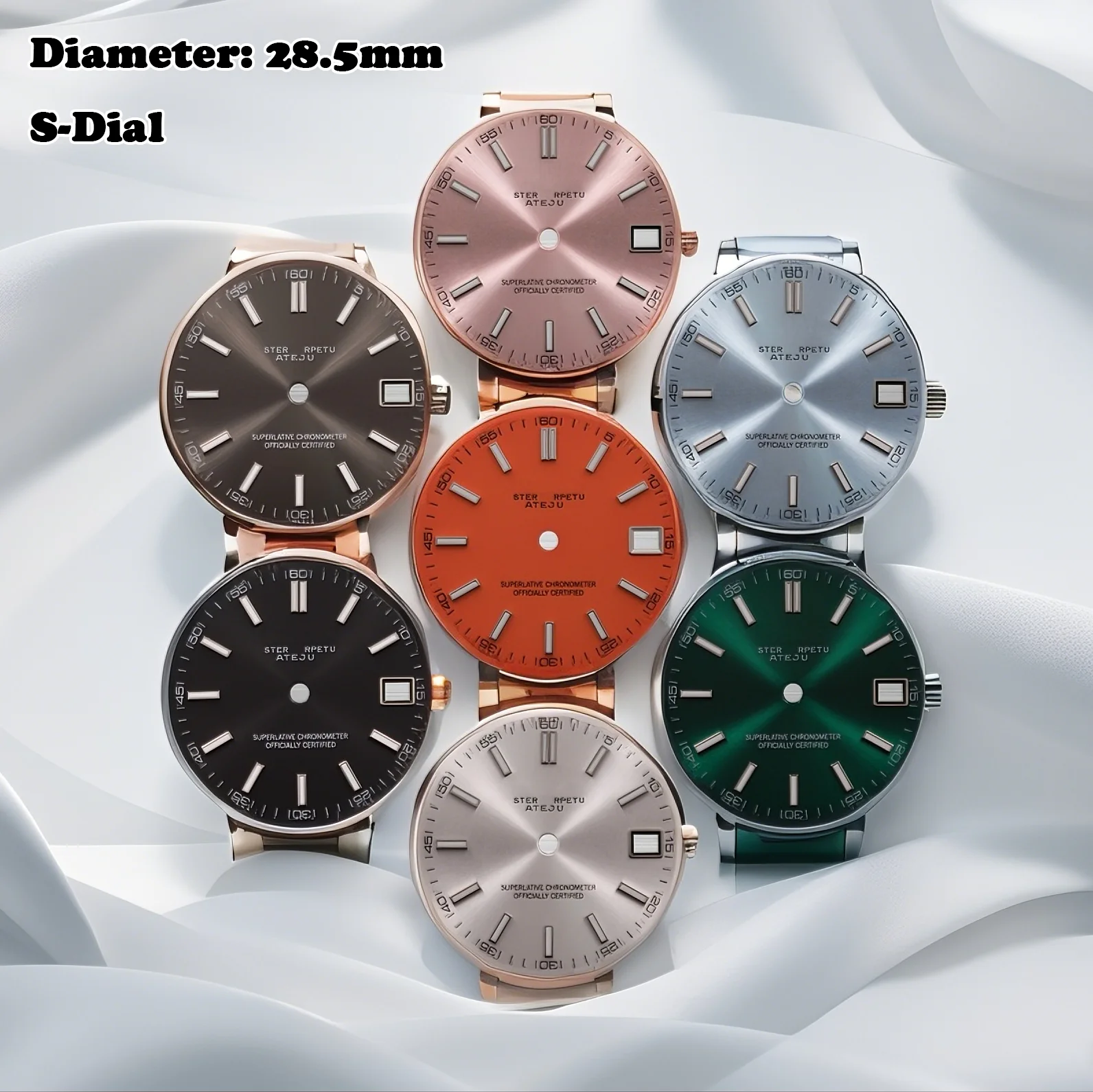 

Японский механизм NH35/NH36 с циферблатом Sunray Journal с логотипом S 28,5 мм и синей подсветкой BGW | Полные аксессуары для модификации часов