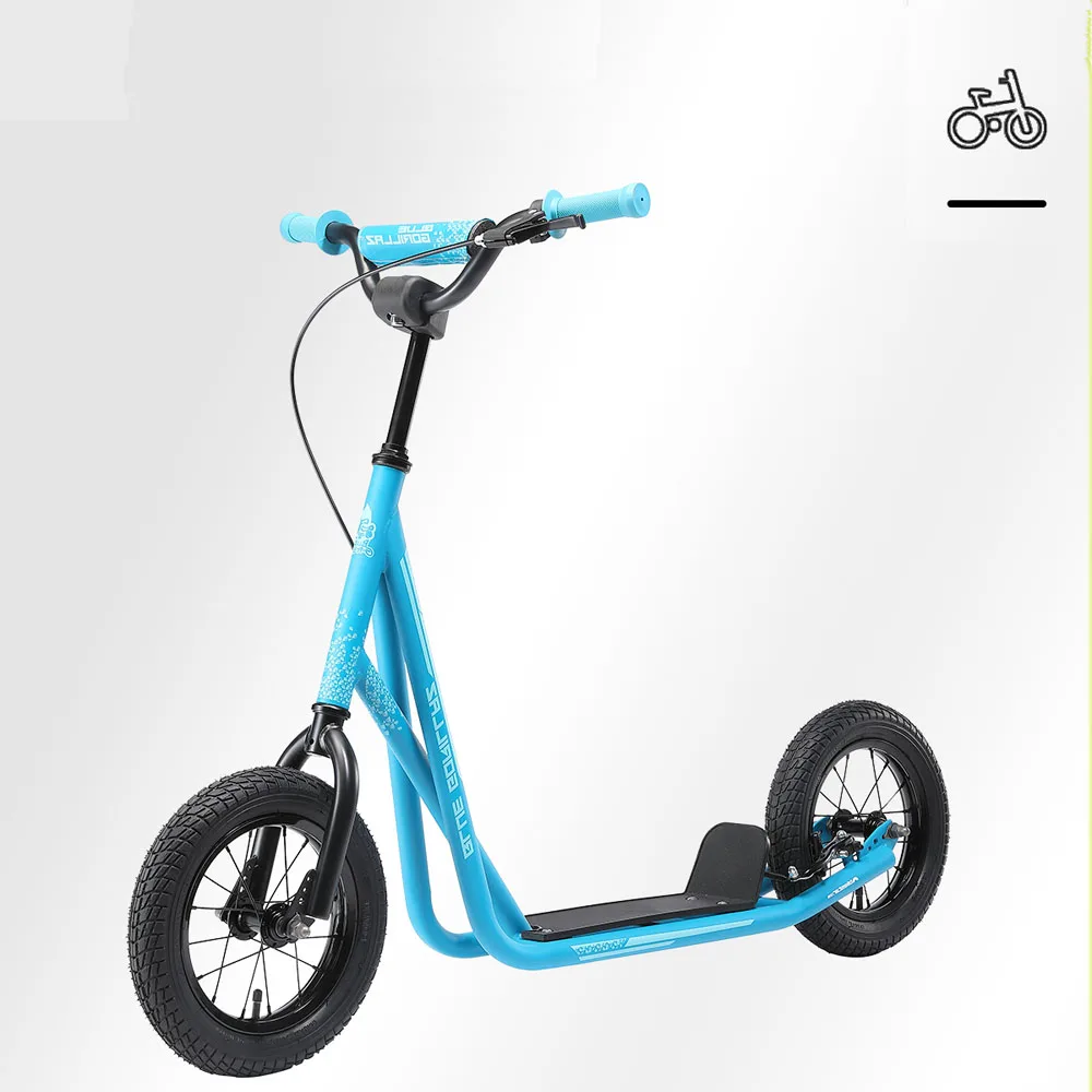 12 Inch Air Wheels Children Scooter With Hand V Hand Brake And Steel Frame