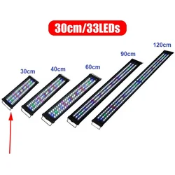 LED Aquarium Light Multi-Color Full Spectrum 30-40cm Super Slim Fish Tank Aquatic Plant Marine Grow Lighting Lamp EU Plug