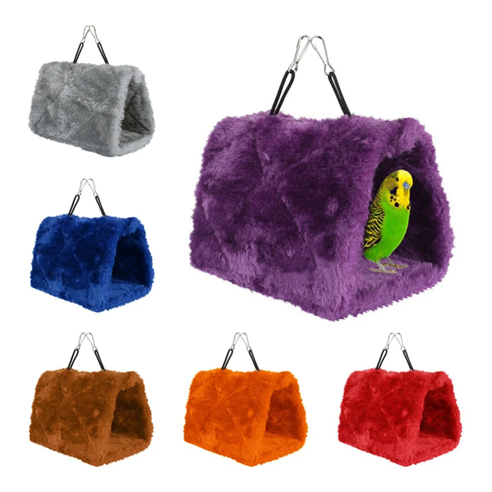 

Parrot Hammock Purple Climbing Bed for Pet Bird Warm Soft Comfortable Sleep Hideaway Nest Indoor Outdoor Use