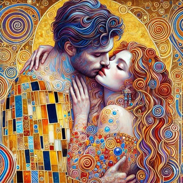 

Div 5D Gustav Klimta Love Loveer Couple Full Diamond Painting cross stitch kits art cartoon characters 3D paint by diamonds