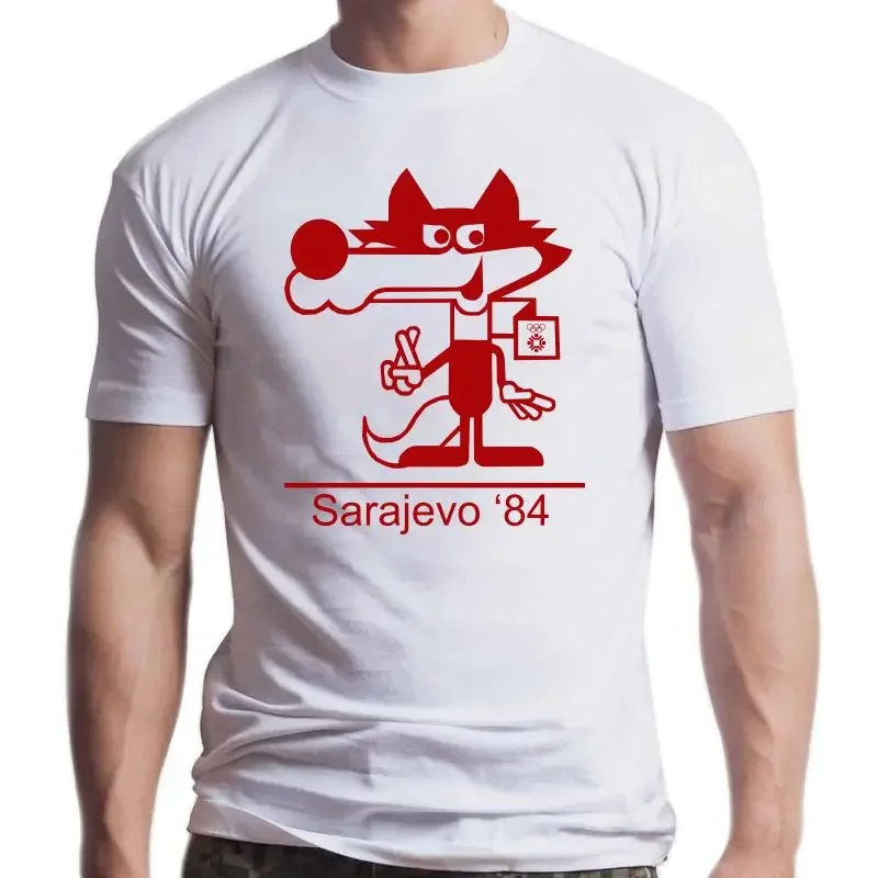 Vucko bolinhas gráfico camiseta, tamanho grande, 100% algodão puro, Fico Bosna, Cipiripi, Jugoslavija, Olimpijada, Dijaspora, Nostalgia