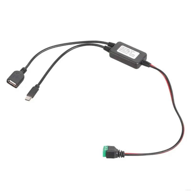 Step Down Cable 12V 24V To 5V USB Type C 2Pin Solderless Terminal Step Down 83CF
