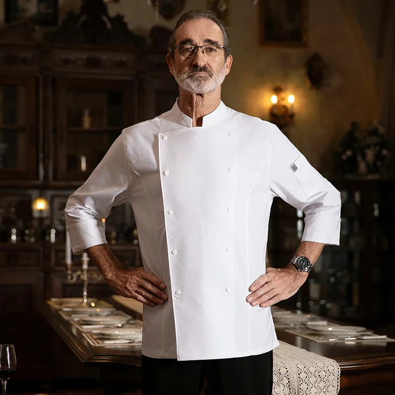 셰프 작업복 가을 겨울 남성 레스토랑 호텔 케이터링 캔틴 주방 긴 소매 베이킹 주방 작업복