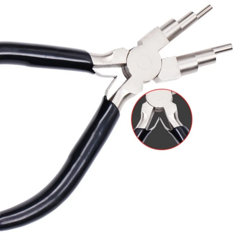 6 in 1 Bail Making Pliers with Extra Foam Grip- Wire Plier Loopers for Jewelry Making- Comfort Grip Handle 2mm To 9mm Loops