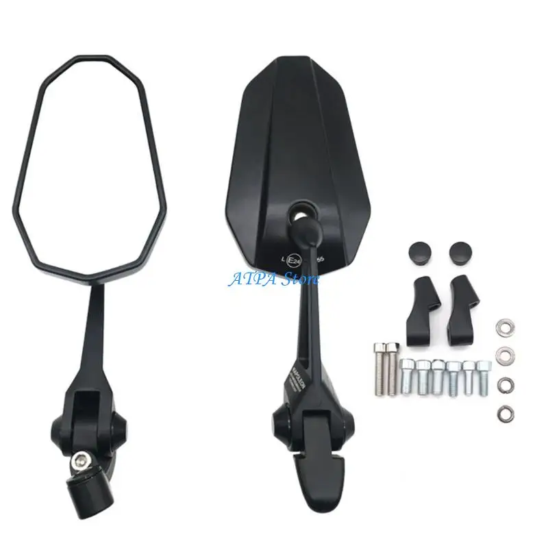 

U13C Vibration Proof Motorcycle Rearview Mirror Expanded Visual Glares Resistant Glass Effortlessly Setups