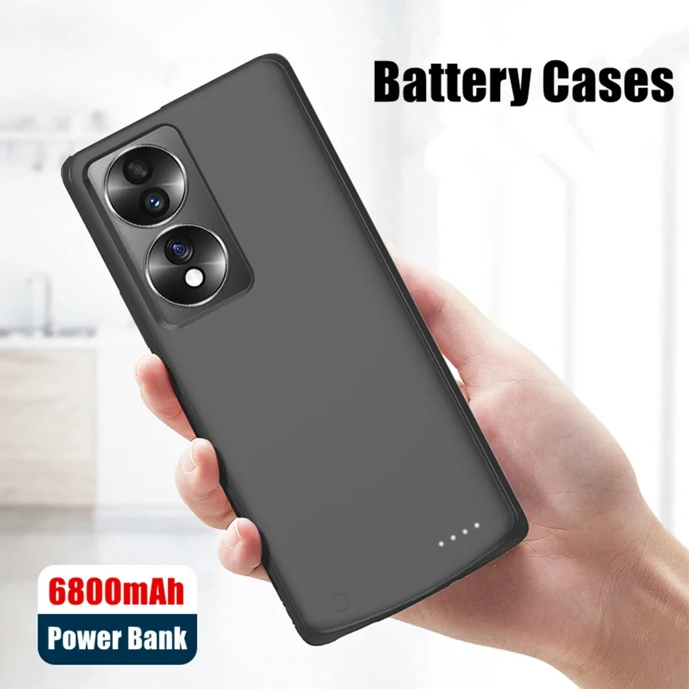 6800mAh Portable Power Bank for Honor 90 5G Battery Cases External Battery Cover for Honor 90 Pro Charging Cover Spare Battery