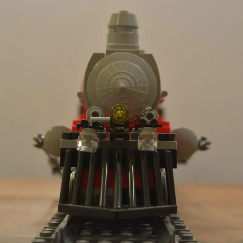 New 687Pcs City Technical Train Tracks Railway Moc Red Steam V2 Model Building Blocks Diy Creative Ideas Kids Toys Birthday Gift