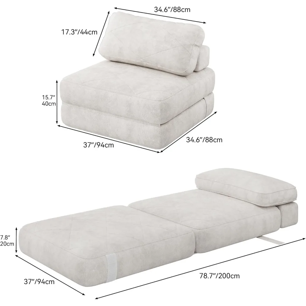 Модернизированный карманный пружинный складной диван-кровать - удобное кресло-спальное кресло-трансформер