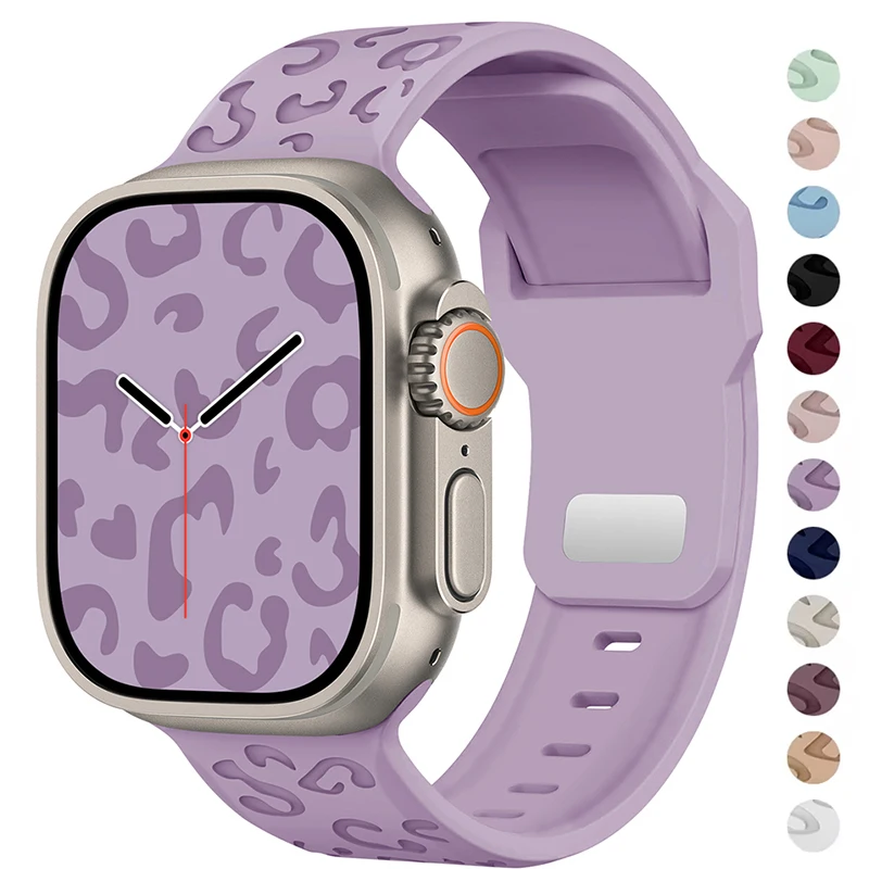 حزام لساعة أبل 44 مللي متر 42 41 40 مللي متر 45 مللي متر 49 مللي متر سوار منقوش بالزهور Correa لسلسلة IWatch 10 9 7 SE 6 8 Ultra 2