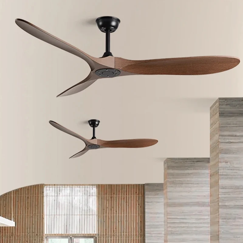 42 52 60 Inch Ceiling Fan Industrial Vintage ABS Ventilator No Light Remote Control Decorative Blower Retro Large Fans