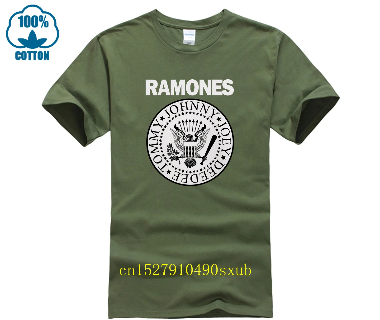 Vintage Ramone Retro Logo American Punk Rock Band Music Tour Biker T-shirt Men Cotton Raglan Sleeve tees top