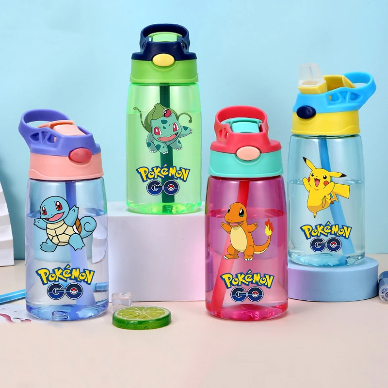 

Pokemons Water Cup Boy Girl Cartoon Anime Pattern Water Bottle Plastic Portable Leak Proof Sports Bottles Festival Birthday Gift
