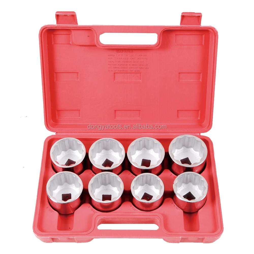 

Durable Truck Socket Wrench Tools 9pc Deep Impact Heavy Duty Socket Set 3/4"