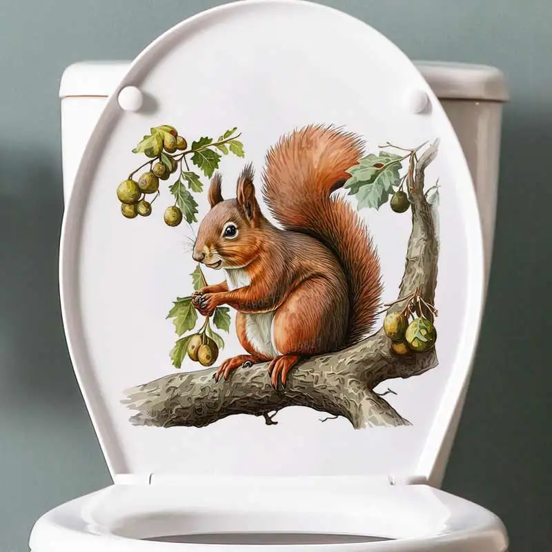 Cute Squirrel Wall Stickers Bedroom Kids Room Background Decoration Mural Animals Home Decor Self-adhesive Decal Stickers S781