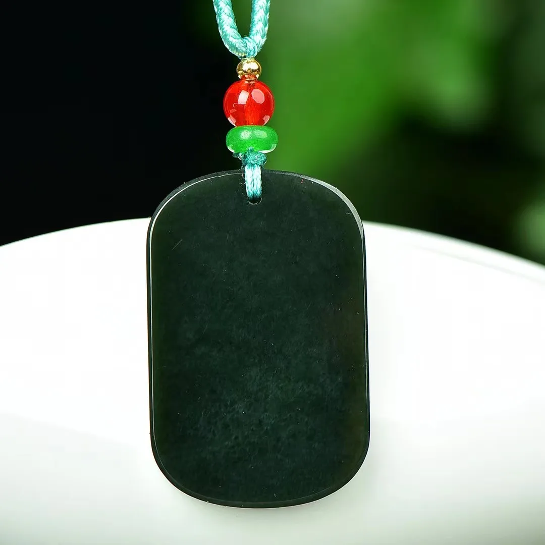 Exquisite Hetian Jade Sapphire Safe Brand Happy Word Pendant Jewelry 7880k-7#