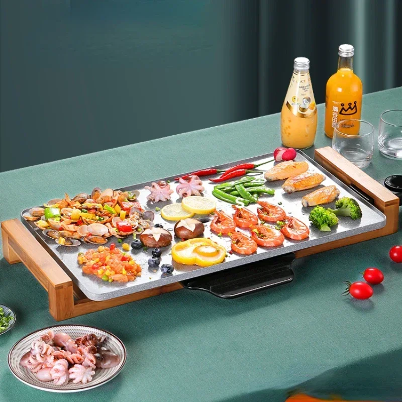 

BBQ Grill Household Barbecue Machine: Korean Smokeless Pan, Electric Ceramic Non-Stick Teppanyaki, Efficient Cooking