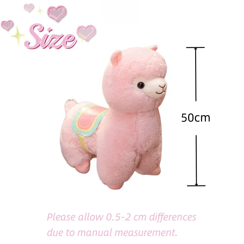 Creative Saddle Alpaca Plush Toy Cute Cartoon Animal Doll Soft Stuffed Baby Doll Home Decoration Kids Birthday Christmas Gift