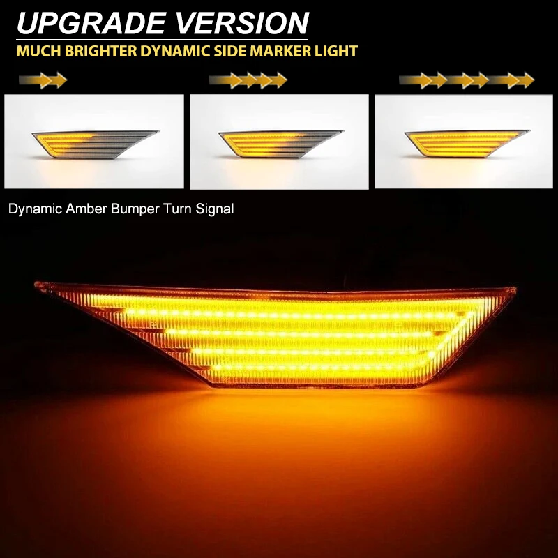 2 قطعة عدسة المدخن LED أضواء السيارة الجانبية لهوندا سيفيك 2016 2017 2018 2020 OE # 34300-TET-H01 مصباح إشارة الانعطاف العاكس التلقائي