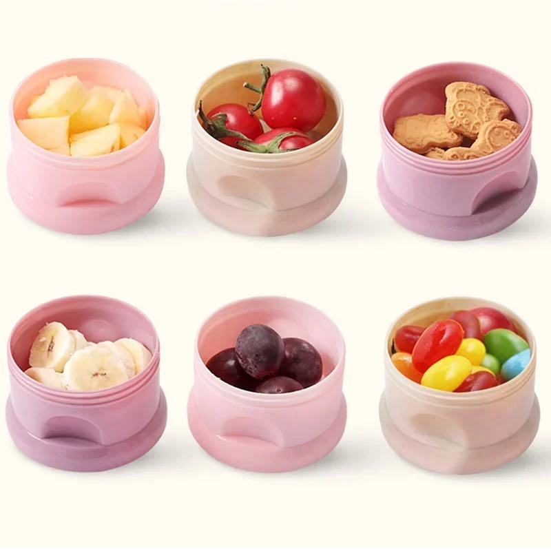 Boîte Portable de stockage des aliments pour bébés, 3 ou 4 couches, Style ours, conteneur de collations pour nourrissons, céréales essentielles,