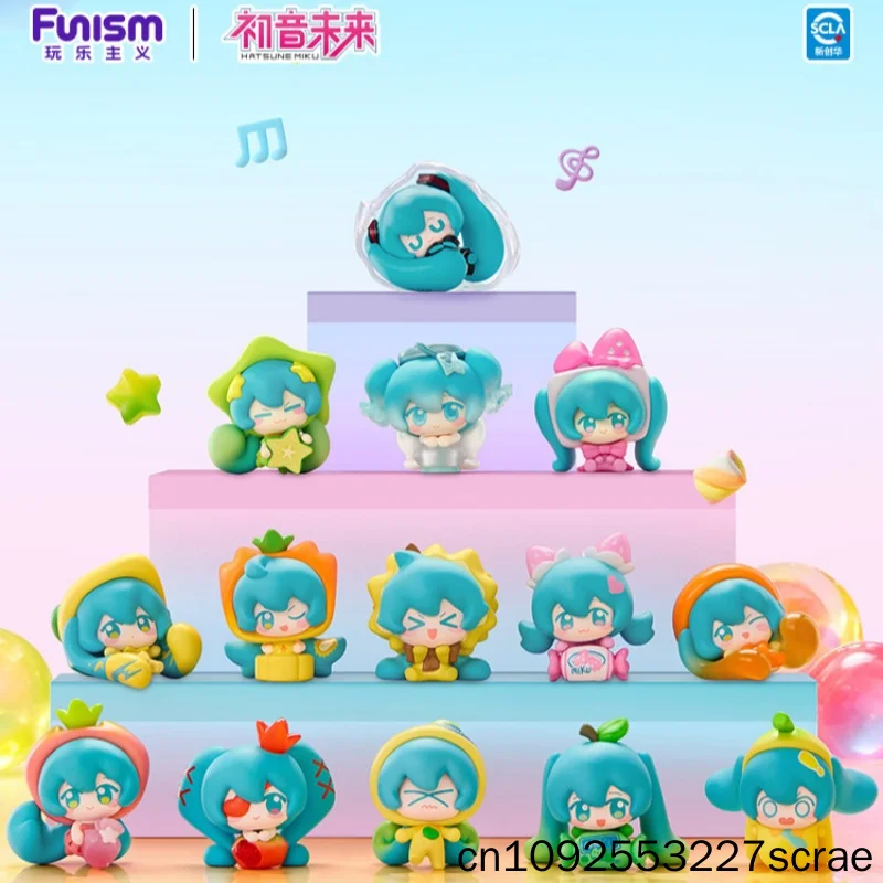 

Funism genuine Hatsune Miku Blind Box Fruit Candy Theme Figurine Desktop Ornament Car Dashboard Decoration For Adult Collectors