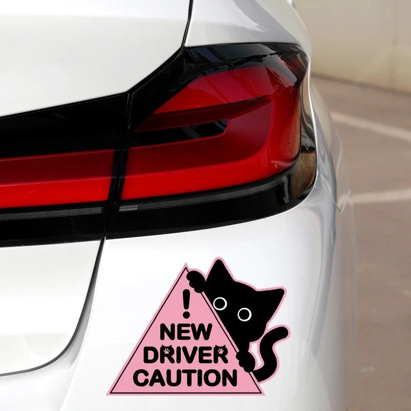 Magnetischer Reflektierender Aufkleber für Fahrschüler, Studenten-Fahrer-Stoßstangenaufkleber, Englischer Katzen-Aufkleber – Detail 7