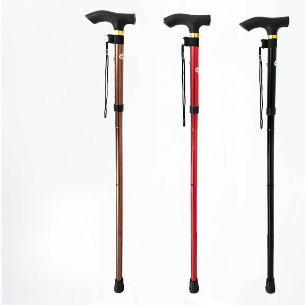 Mountaineering Stick - Men's and Women's Model - Travel Folding Adjustable Telescopic - Multi-functional for The Elderly